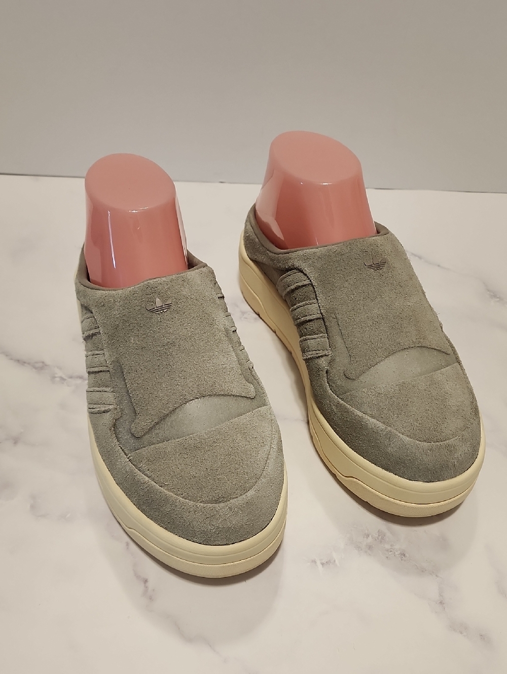 Adidas  Suede Slip-On Sneakers in Gray